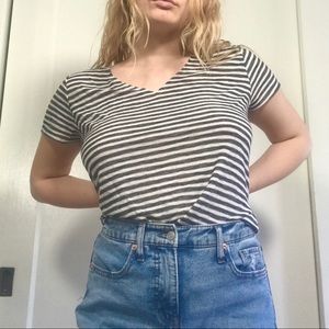 UO Striped V-Neck T-Shirt